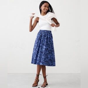 Banana Republic Poplin Midi Skirt